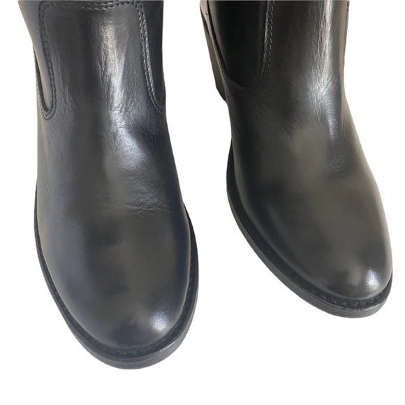 FRYE Jackie Button Short Leather Boots in Classic Black Size 6 - Picture 6 of 9